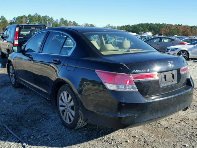 1HGCP2F75BA059617 - 2011 HONDA ACCORD EX BLACK photo 3