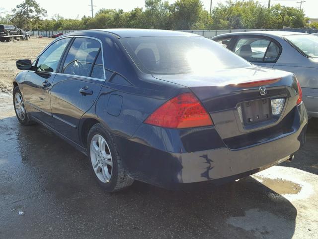 1HGCM56736A161269 - 2006 HONDA ACCORD EX BLUE photo 3