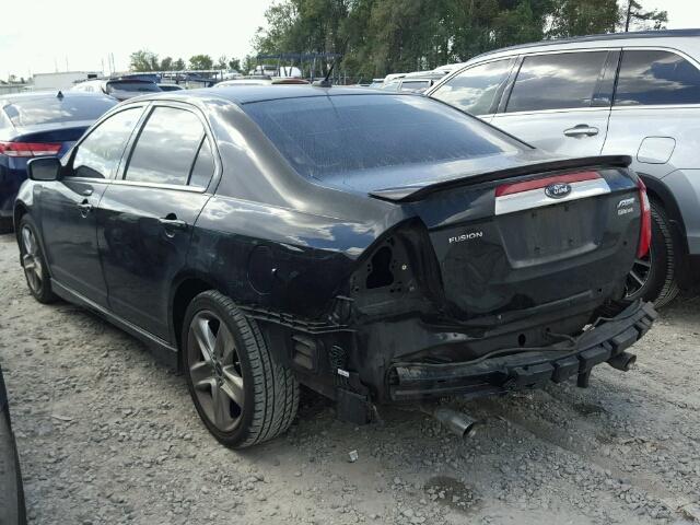 3FAHP0KC7AR232561 - 2010 FORD FUSION SPO BLACK photo 3