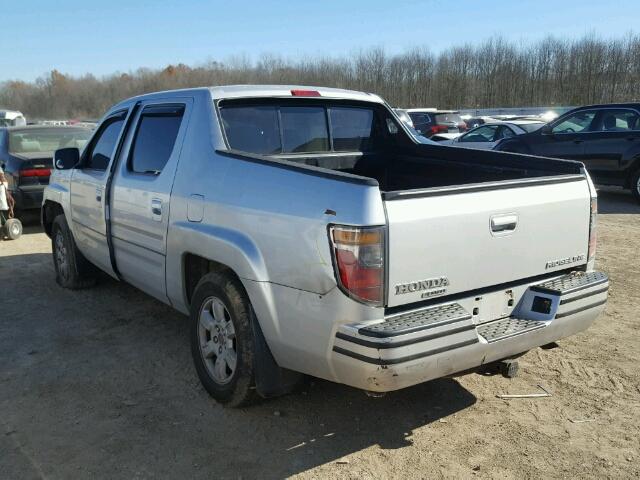 2HJYK16526H533781 - 2006 HONDA RIDGELINE SILVER photo 3