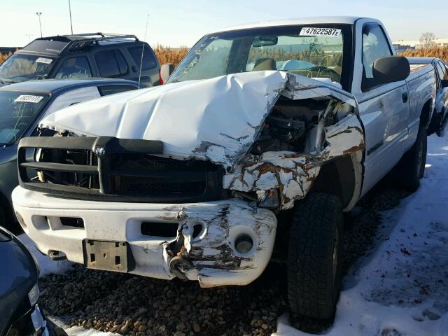 1B7HF16Z41S239599 - 2001 DODGE RAM 1500 WHITE photo 2