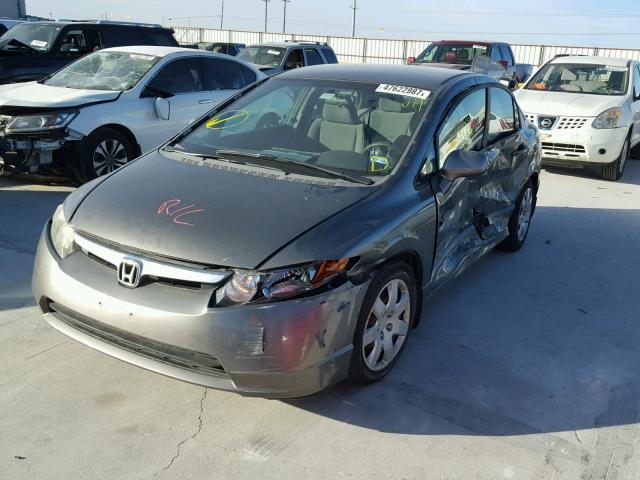 1HGFA16508L071338 - 2008 HONDA CIVIC LX GRAY photo 2