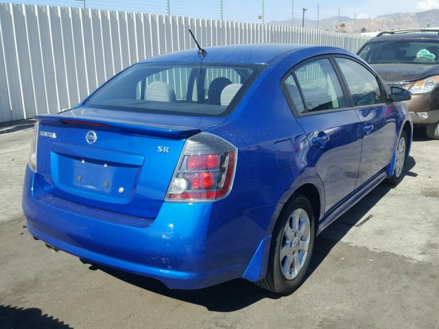 3N1AB6AP9CL675403 - 2012 NISSAN SENTRA 2.0 BLUE photo 4