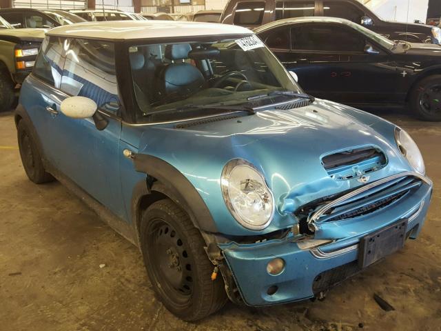 WMWRE33442TD50516 - 2002 MINI COOPER S BLUE photo 1