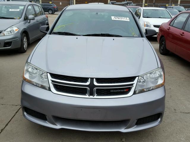 1C3CDZAG0DN655032 - 2013 DODGE AVENGER SE GRAY photo 9