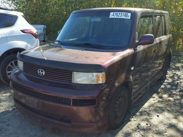 JTLKT324554022114 - 2005 TOYOTA SCION XB Марун фото 2