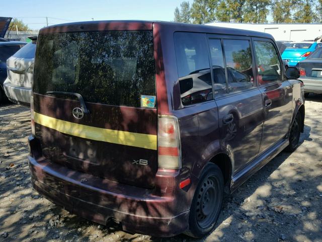 JTLKT324554022114 - 2005 TOYOTA SCION XB Марун фото 4