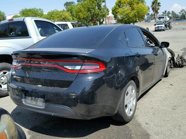 1C3CDFAA5FD392653 - 2015 DODGE DART SE BLACK photo 4