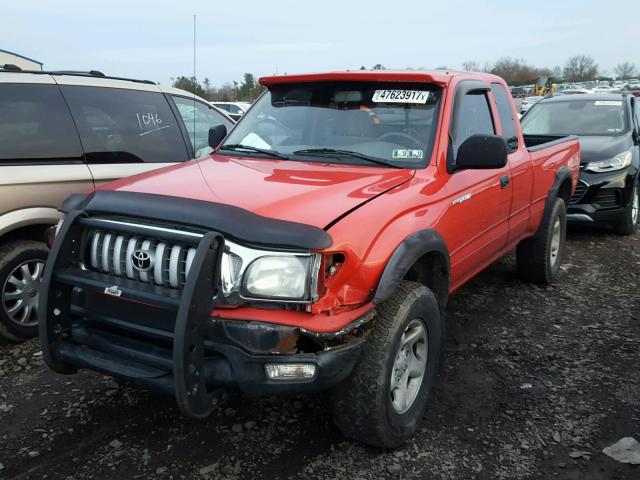 5TEWM72N21Z836152 - 2001 TOYOTA TACOMA XTR RED photo 2