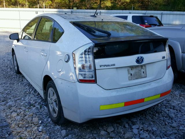 JTDKN3DU3B1366427 - 2011 TOYOTA PRIUS WHITE photo 3