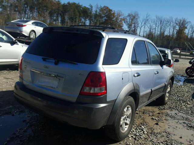 KNDJC733955364700 - 2005 KIA SORENTO EX BLUE photo 4