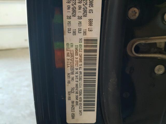 1C6RR7GP2DS659708 - 2013 RAM 1500 SLT BLACK photo 10