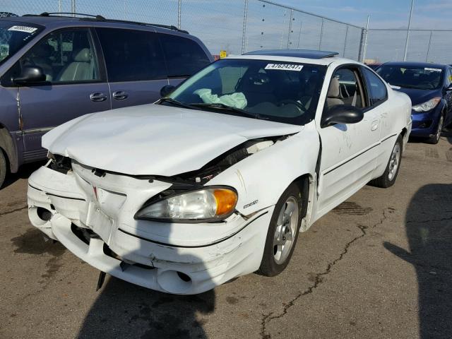 1G2NV12E53C317236 - 2003 PONTIAC GRAND AM G WHITE photo 2