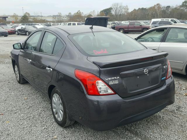 3N1CN7AP8FL888014 - 2015 NISSAN VERSA S GRAY photo 3