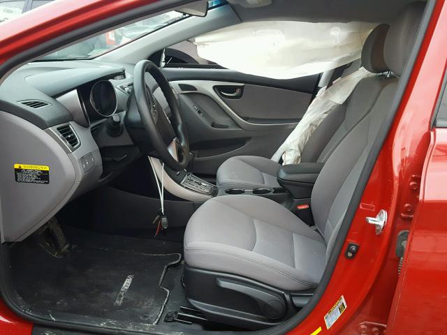 KMHDH4AE9DU947401 - 2013 HYUNDAI ELANTRA GL RED photo 5