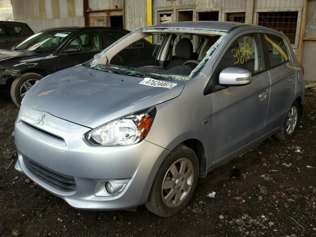 ML32A4HJ1FH004470 - 2015 MITSUBISHI MIRAGE ES SILVER photo 2