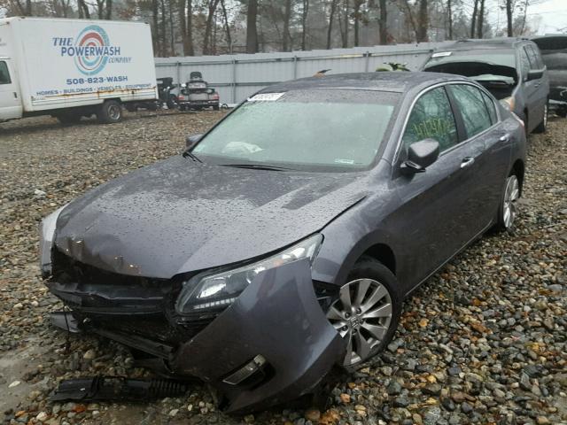 1HGCR2F78DA055039 - 2013 HONDA ACCORD EX GRAY photo 2