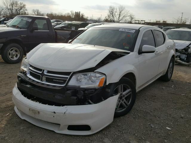 1B3BD1FB7BN501955 - 2011 DODGE AVENGER MA WHITE photo 2