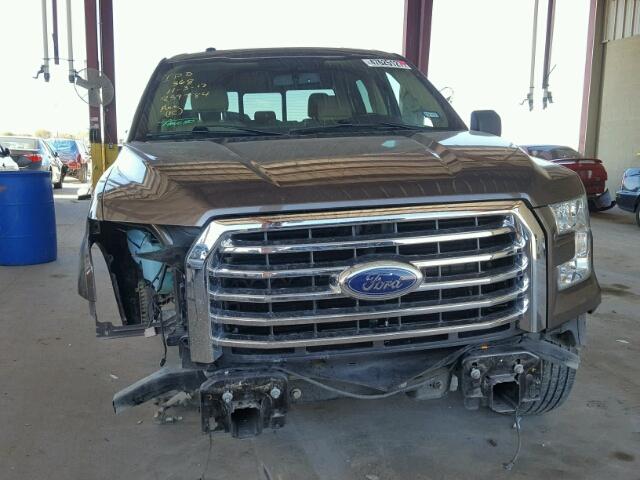 1FTEW1CF3FKD01644 - 2015 FORD F150 SUPER BROWN photo 9