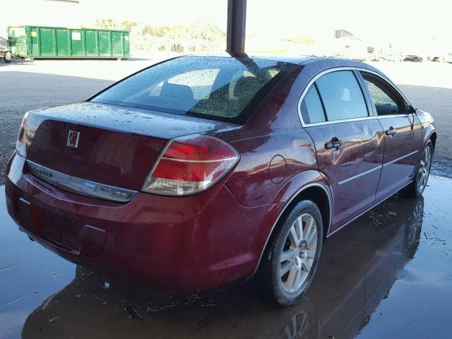 1G8ZS57N38F215584 - 2008 SATURN AURA XE RED photo 4