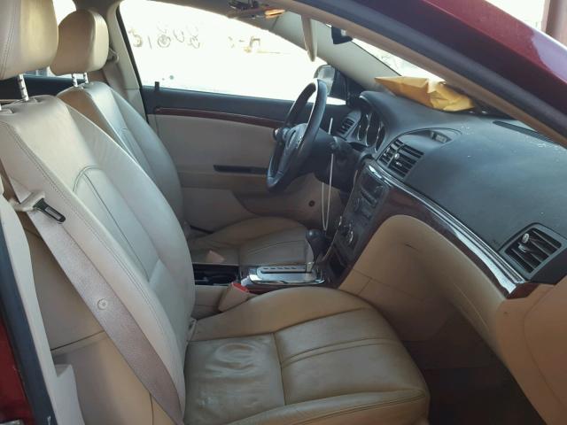 1G8ZS57N38F215584 - 2008 SATURN AURA XE RED photo 5