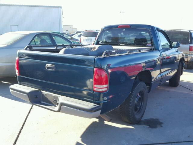 1B7FL26PXVS251976 - 1997 DODGE DAKOTA GREEN photo 4