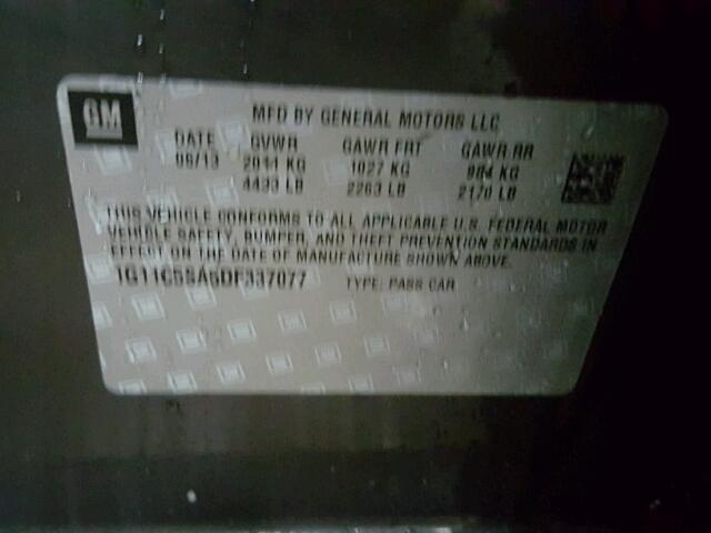 1G11C5SA5DF337077 - 2013 CHEVROLET MALIBU 1LT 灰色 照片 10