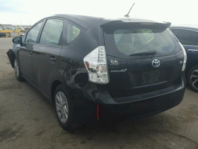 JTDZN3EU8E3316404 - 2014 TOYOTA PRIUS V BLACK photo 3