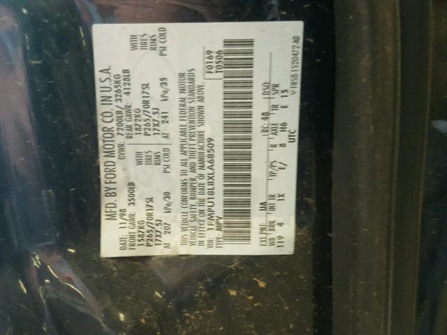 1FMPU18L8XLA68509 - 1999 FORD EXPEDITION BLACK photo 8