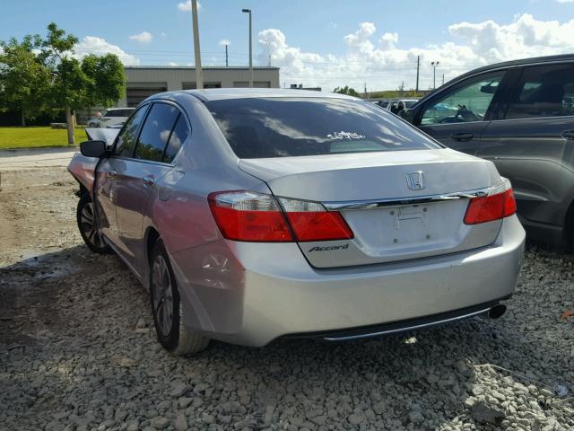 1HGCR2F34EA194860 - 2014 HONDA ACCORD LX SILVER photo 3