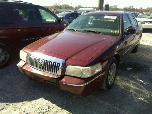 2MEFM74V56X645118 - 2006 MERCURY GRAND MARQ MAROON photo 2