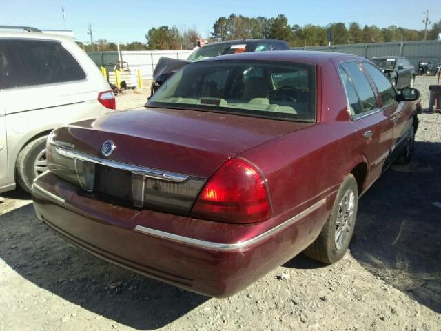 2MEFM74V56X645118 - 2006 MERCURY GRAND MARQ MAROON photo 4