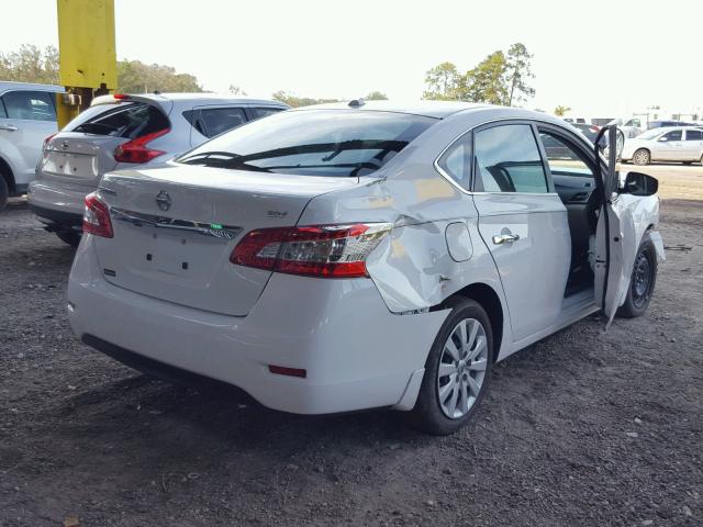 3N1AB7AP5FL674100 - 2015 NISSAN SENTRA S WHITE photo 4