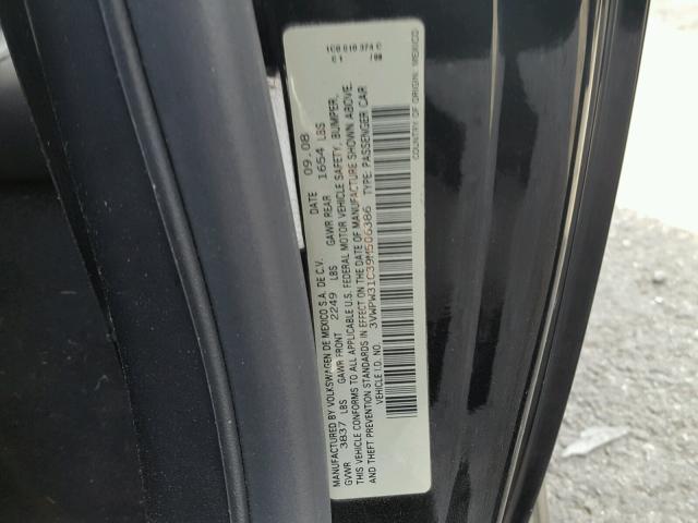 3VWPW31C39M506386 - 2009 VOLKSWAGEN NEW BEETLE შავი ფოტო 10