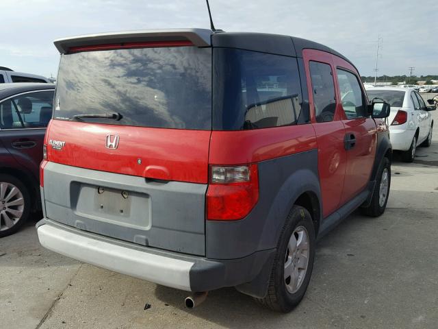 5J6YH27645L005459 - 2005 HONDA ELEMENT EX RED photo 4