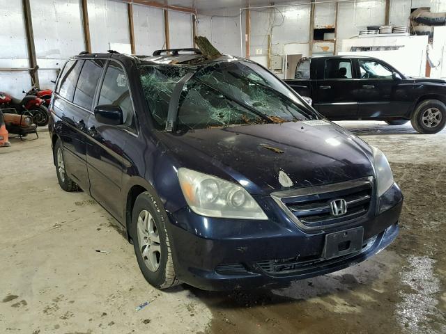 5FNRL38766B119599 - 2006 HONDA ODYSSEY EX BLUE photo 1