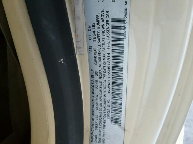 3VWPW31C69M512814 - 2009 VOLKSWAGEN NEW BEETLE Ağ foto 10