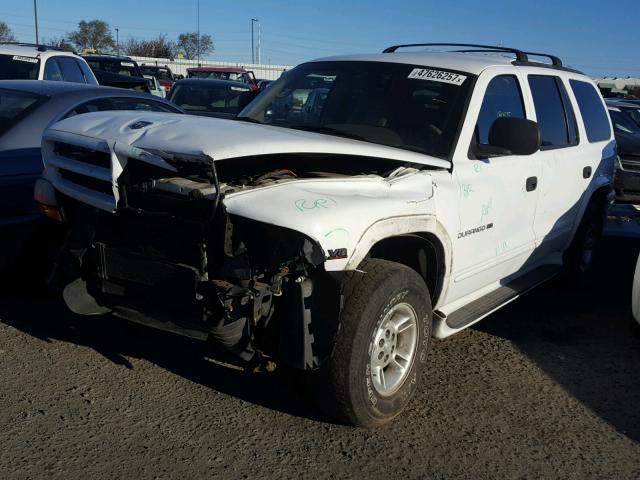 1B4HS28N3YF295934 - 2000 DODGE DURANGO WHITE photo 2