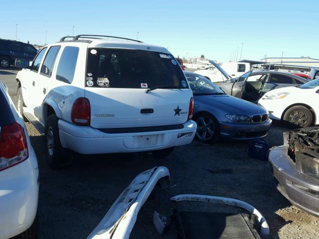 1B4HS28N3YF295934 - 2000 DODGE DURANGO WHITE photo 3