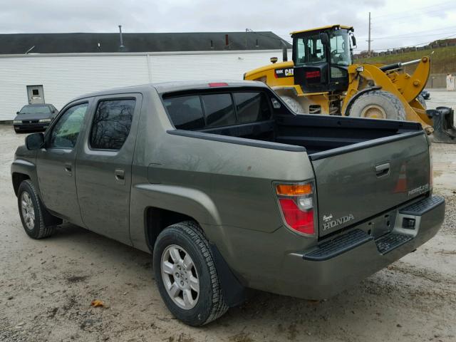 2HJYK16497H529249 - 2007 HONDA RIDGELINE GRAY photo 3