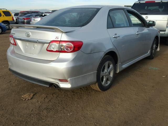 5YFBU4EE2CP045797 - 2012 TOYOTA COROLLA BA SILVER photo 4