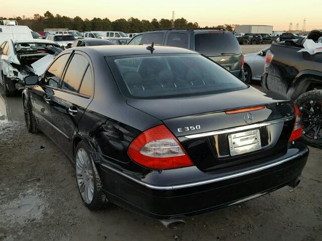 WDBUF56X37B165393 - 2007 MERCEDES-BENZ E 350 BLACK photo 3