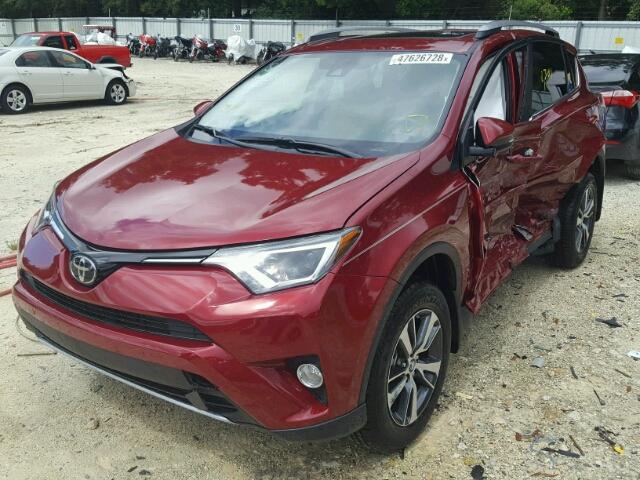 2T3WFREV1JW459147 - 2018 TOYOTA RAV4 ADVEN RED photo 2