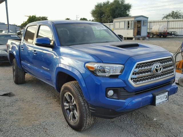 3TMAZ5CNXHM049293 - 2017 TOYOTA TACOMA DOU BLUE photo 1