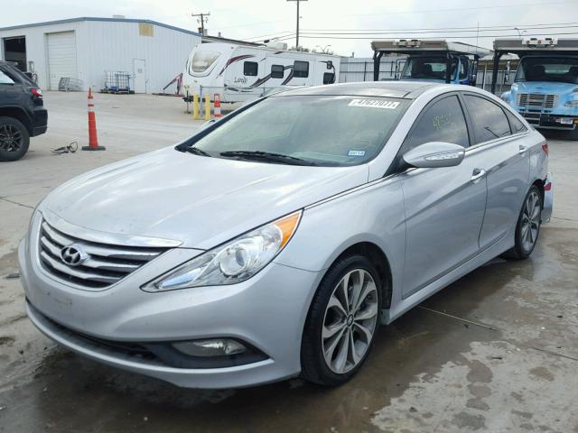 5NPEC4ABXEH828233 - 2014 HYUNDAI SONATA SE TURQUOISE photo 2