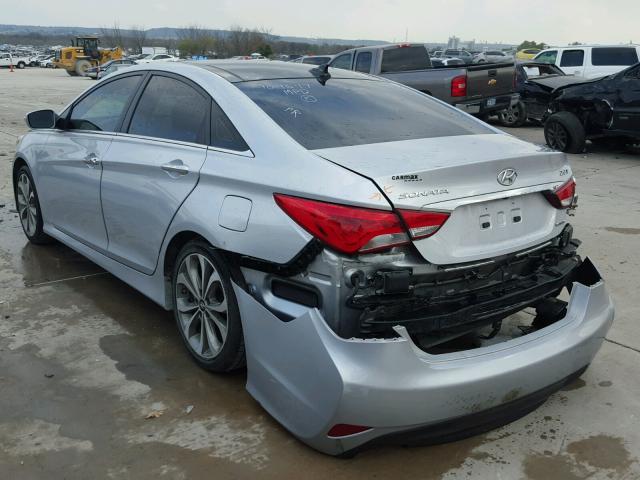 5NPEC4ABXEH828233 - 2014 HYUNDAI SONATA SE TURQUOISE photo 3