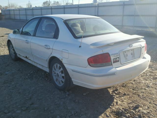 KMHWF35H93A808253 - 2003 HYUNDAI SONATA GLS WHITE photo 3