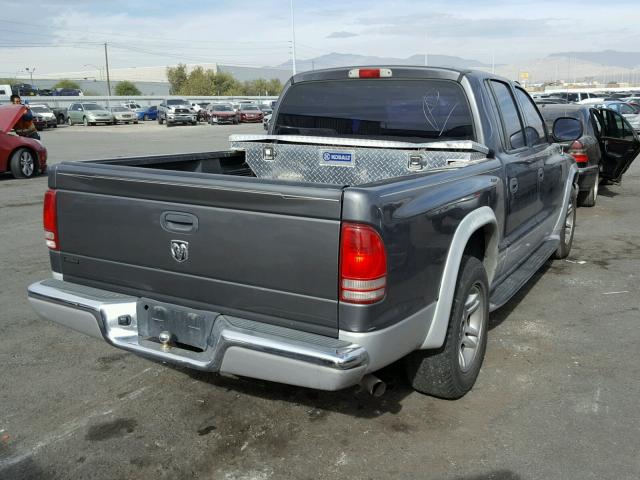 1D7HL48N24S548261 - 2004 DODGE DAKOTA QUA GRAY photo 4