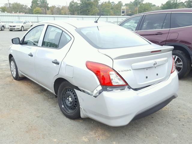 3N1CN7AP3HL896654 - 2017 NISSAN VERSA S SILVER photo 3