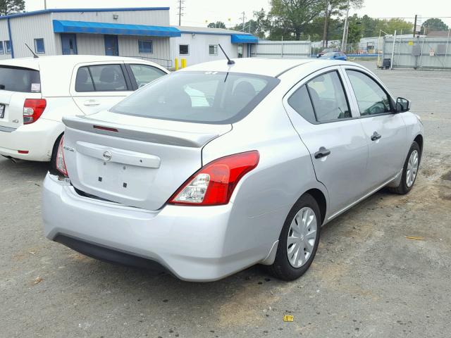 3N1CN7AP3HL896654 - 2017 NISSAN VERSA S SILVER photo 4